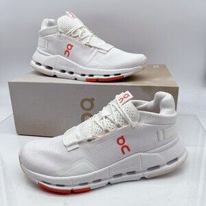 On Cloudnova 2 Running Shoes Sneaker Womens White Flame US 9 - NEW